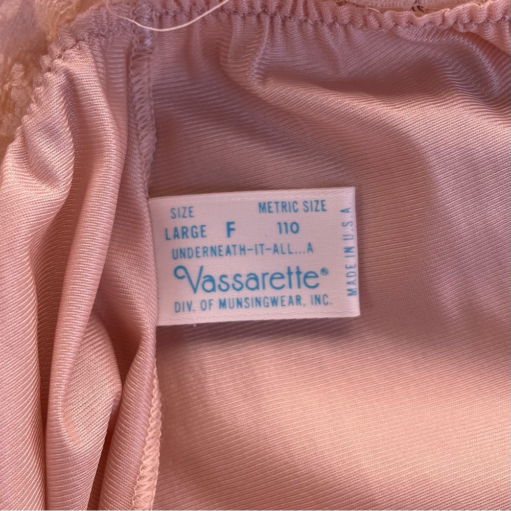 Vintage Vassarette Pink Satin Half Slip with Lace Trim - Picture 7 of 8